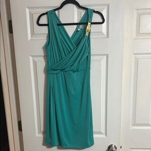 Elegant Teal Sleeveless Dress
